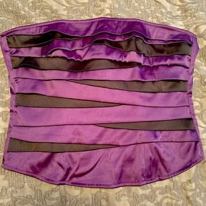 Purple and black satin corset. Worn once.